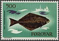 FR 082: Kalvi (Hippoglossus hippoglossus) - Halibut - Heilbutt - Helleflynder.