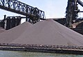 Iron ore pellets awaiting processing into steel