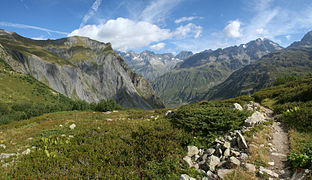 View of Haute Severaisse valley , French Southern Alps