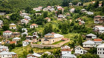 Panoramic view of Lazaropole, Macedonia.