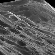 Mountains on Saturn's moon Iapetus