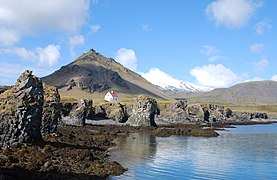 Seen from Arnarstapi with Stapafell in the middle ground