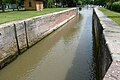 Die Schleusenkammer der älteren Plauer Schleuse, Blickrichtung Wendsee