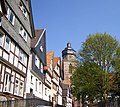 Der Blick zur Kirche von der Kirchgasse aus