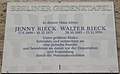 Jenny und Walter Rieck, Uhlandstraße 168, Charlottenburg