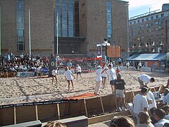 Beach volleyball at Medborgarplatsen, Stockholm