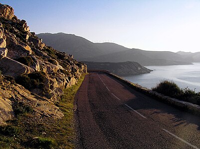 coastal road to village Galéria