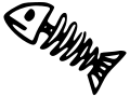 Traced simple fish skeleton.svg