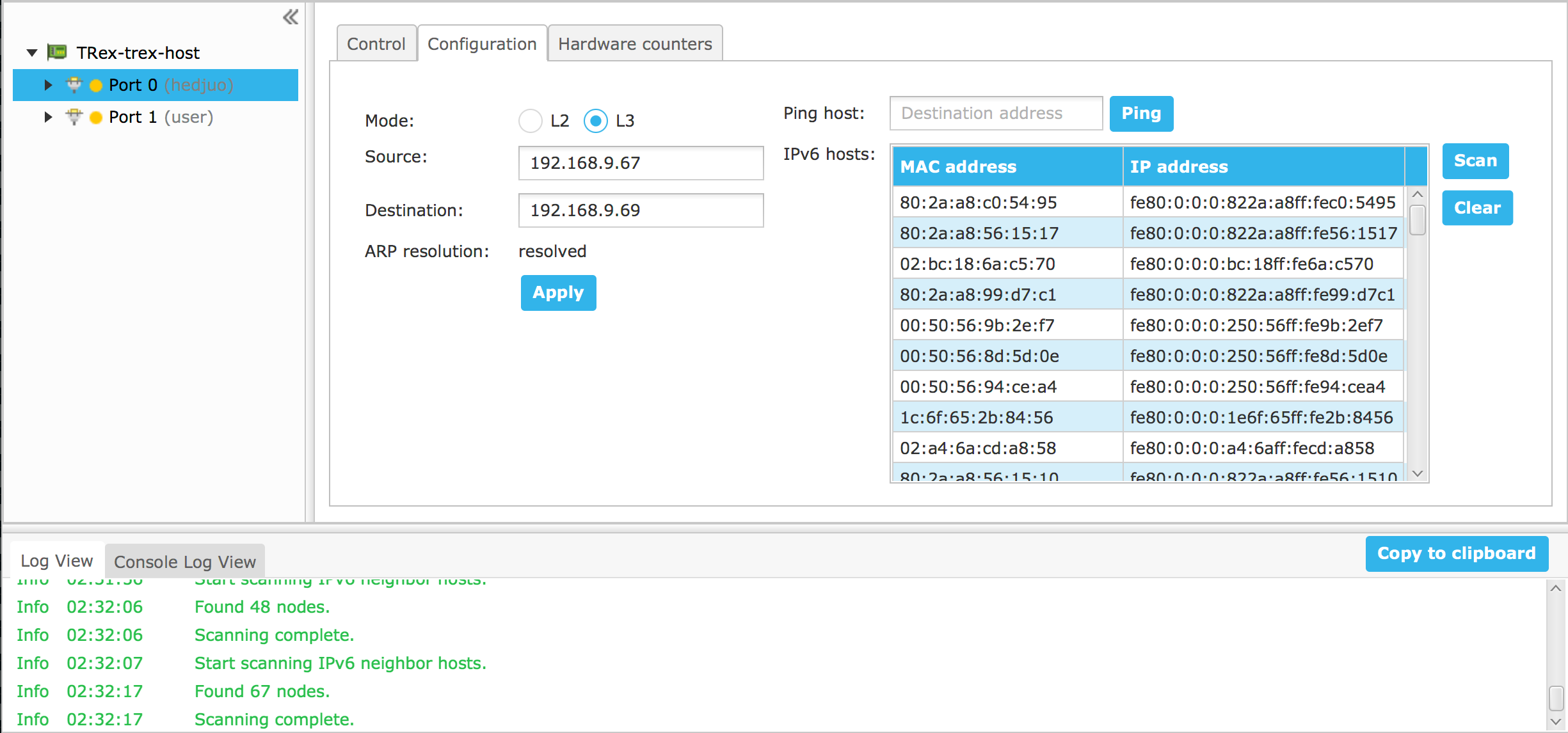 Port Layer Configuration