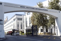 The entrance to the Sony Pictures Entertainment lot is pictured, in Culver City, CalifHollywood Landmarks, Culver City, USA - 30 Aug 2016