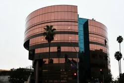 A view of the Directors Guild of America building in Los Angeles, California on December 17, 2021.