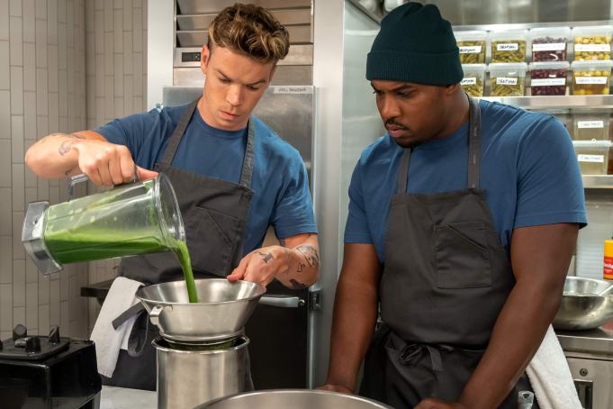 “THE BEAR” — “Honeydew” — Season 2, Episode 4 (Airs Thursday, June 22nd) Pictured: (l-r) Will Poulter as Luca, Lionel Boyce as Marcus. CR: Chuck Hodes/FX.