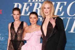 Meghann Fahy, Eve Hewson and Nicole Kidman at the 'Perfect Couple' premiere