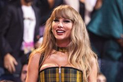 ELMONT, NEW YORK - SEPTEMBER 11: Taylor Swift attends the 2024 MTV Video Music Awards at UBS Arena on September 11, 2024 in Elmont, New York.  (Photo by John Shearer/Getty Images for MTV)