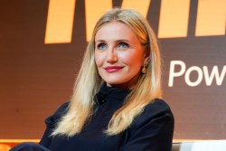 LAGUNA NIGUEL, CALIFORNIA - OCTOBER 14:  Cameron Diaz discussing her career evolutions and the launch of Avaline, a transparently produced organic wine brand at Fortune's Most Powerful Women Summit 2024 at Ritz Carlton on October 14, 2024 in Laguna Niguel, California. (Photo by Presley Ann/Getty Images for Fortune's Most Powerful Women Summit)