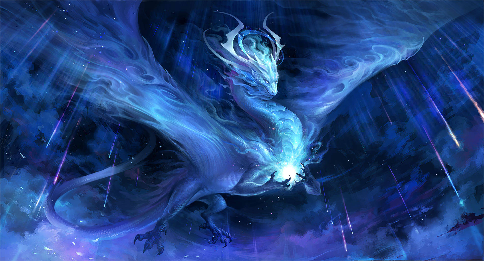 Galaxie Drache Wallpaper