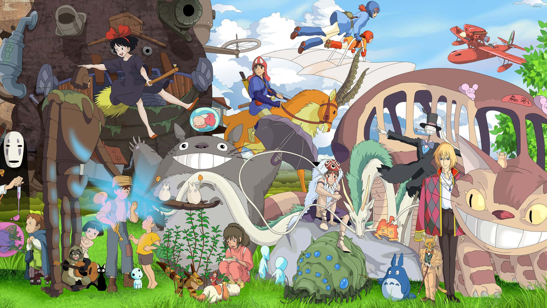 Stationær Studio Ghibli Æstetisk Wallpaper