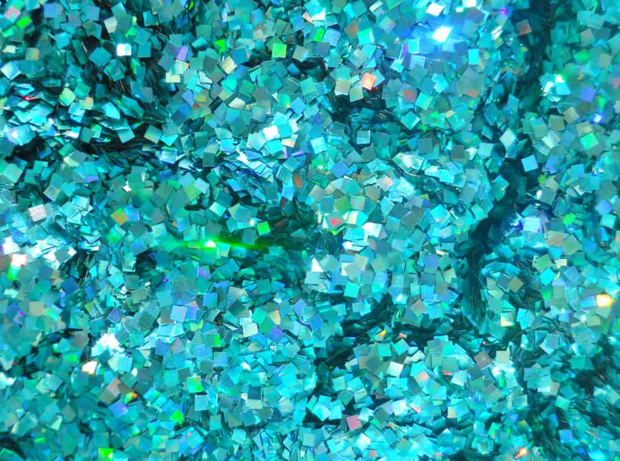 Teal Glitter Background Wallpaper