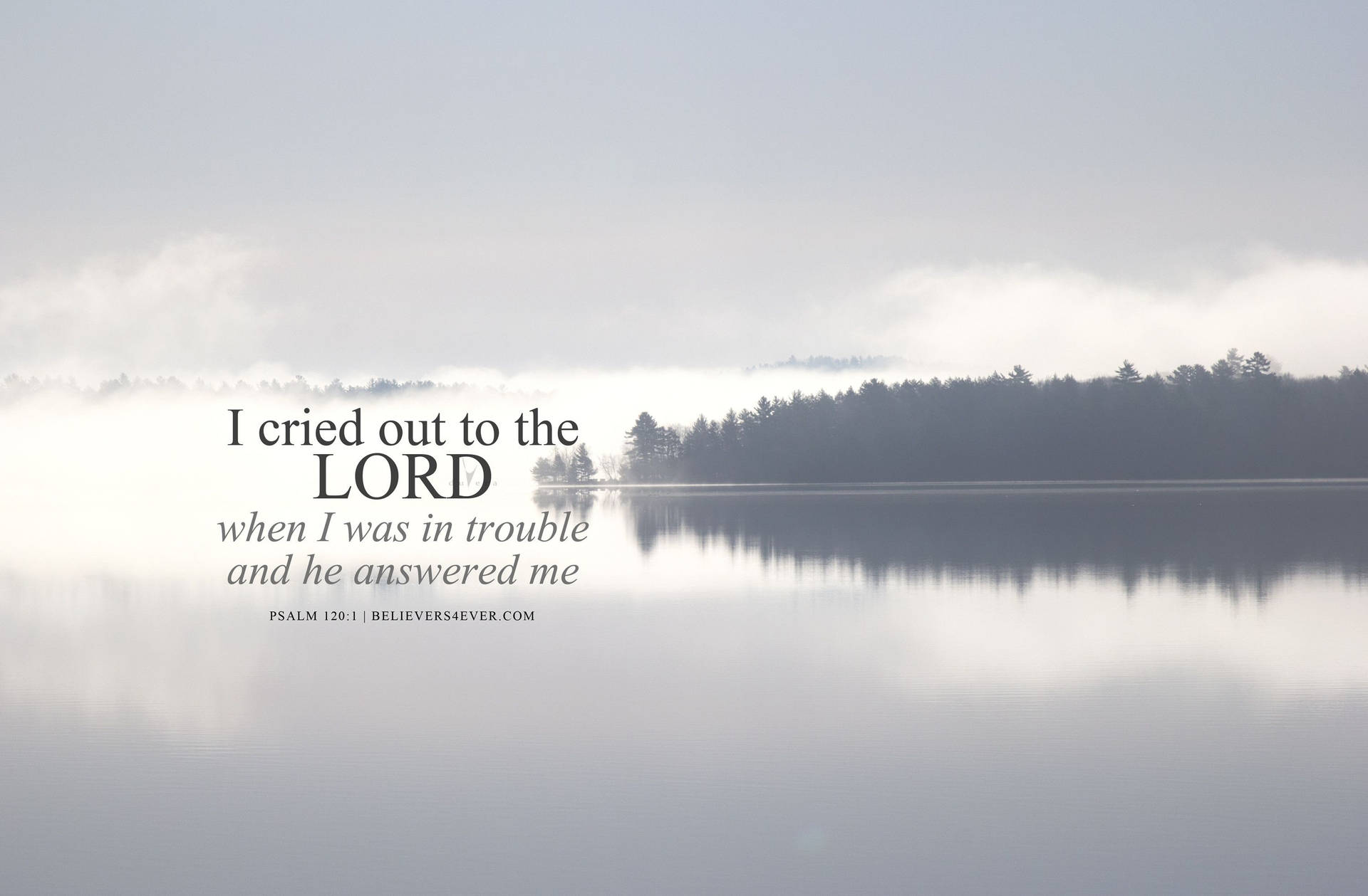 1920x1080 HD Biblical Psalm 120:1 Wallpaper