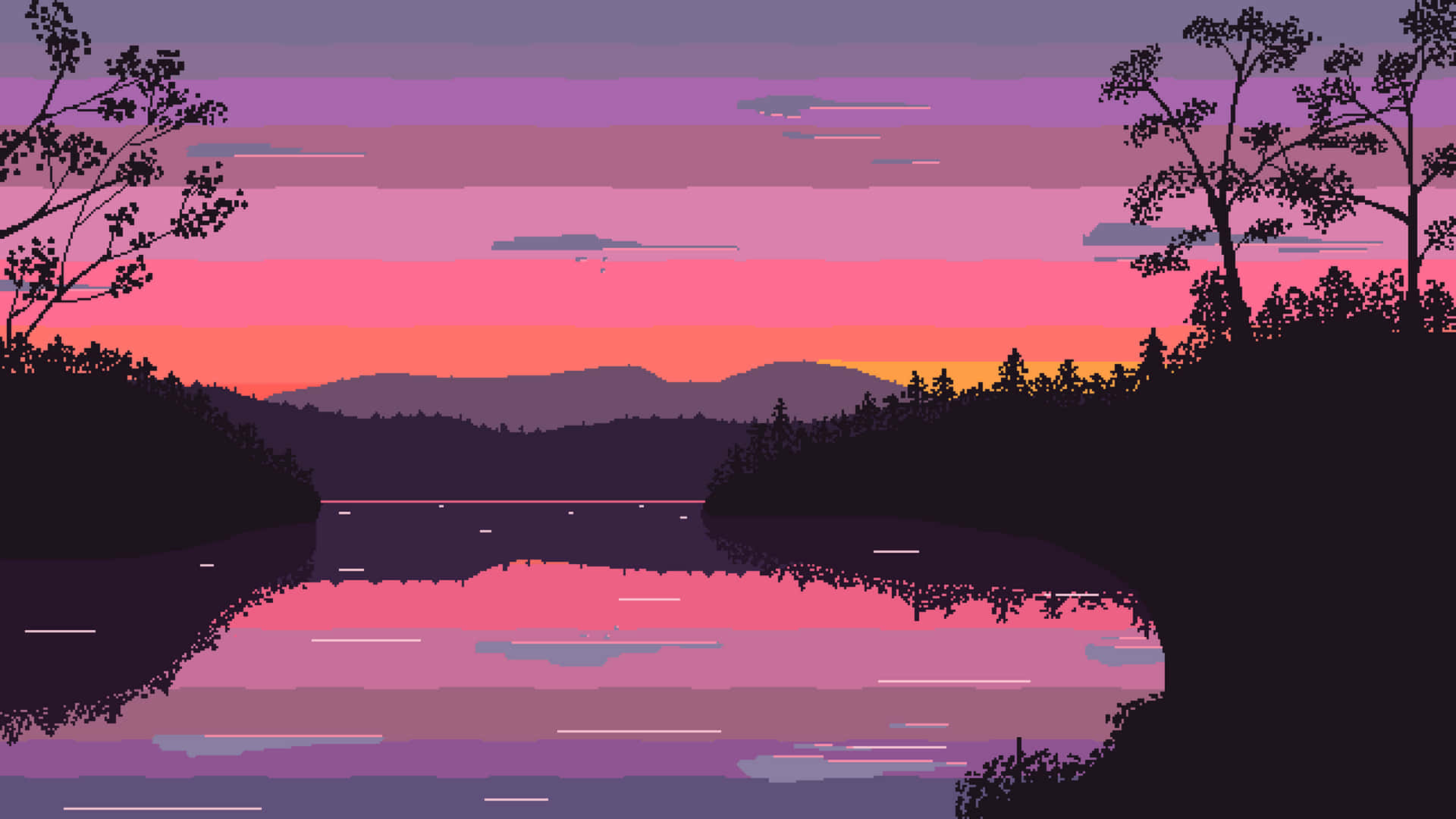 2048x1152pixel Paisagem De Pôr Do Sol Papel de Parede