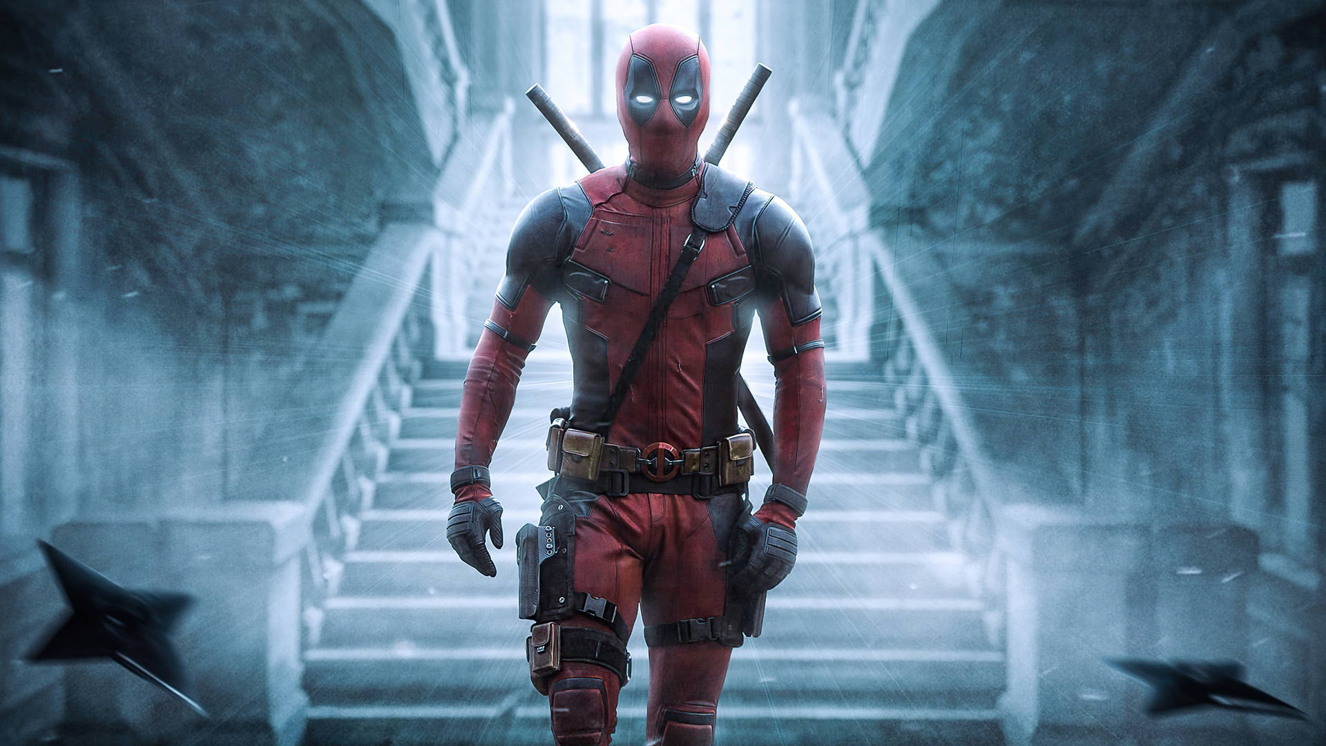 4kdeadpool Treppenposter Wallpaper