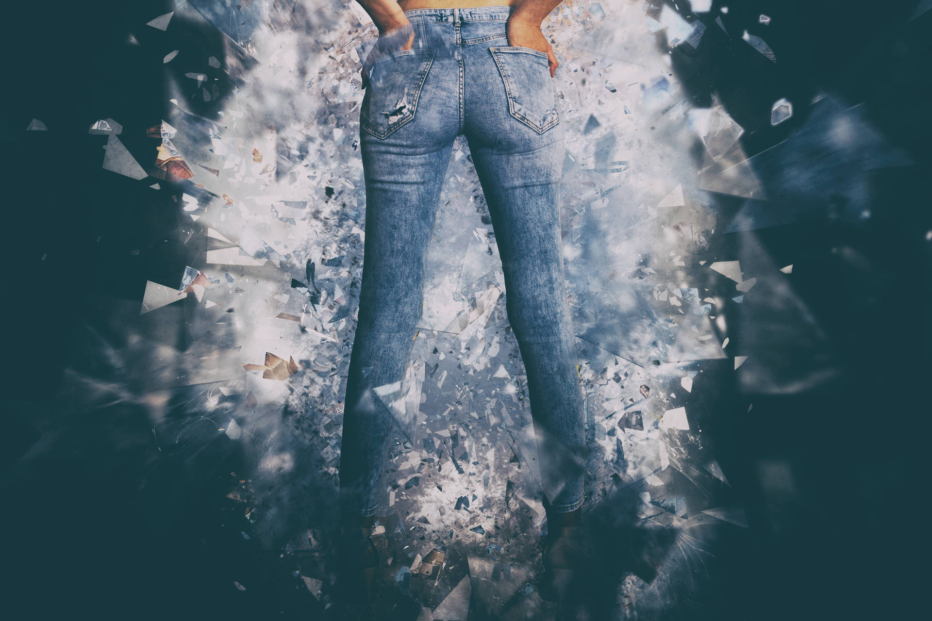 Abstraktefotografie In Denim Jeans Wallpaper