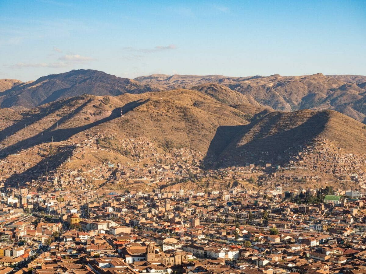 Flygvyöver Wanakawri I Cusco, Peru Wallpaper