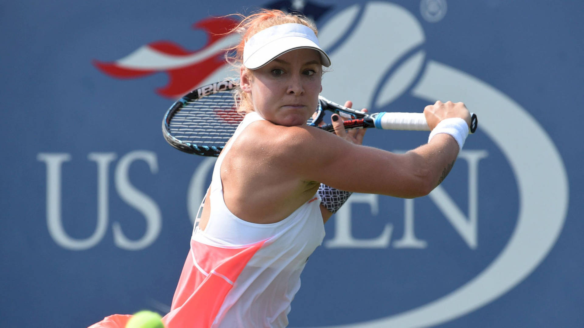 Bethanie Mattek-Sands competing at the US Open Tennis Tournament Wallpaper