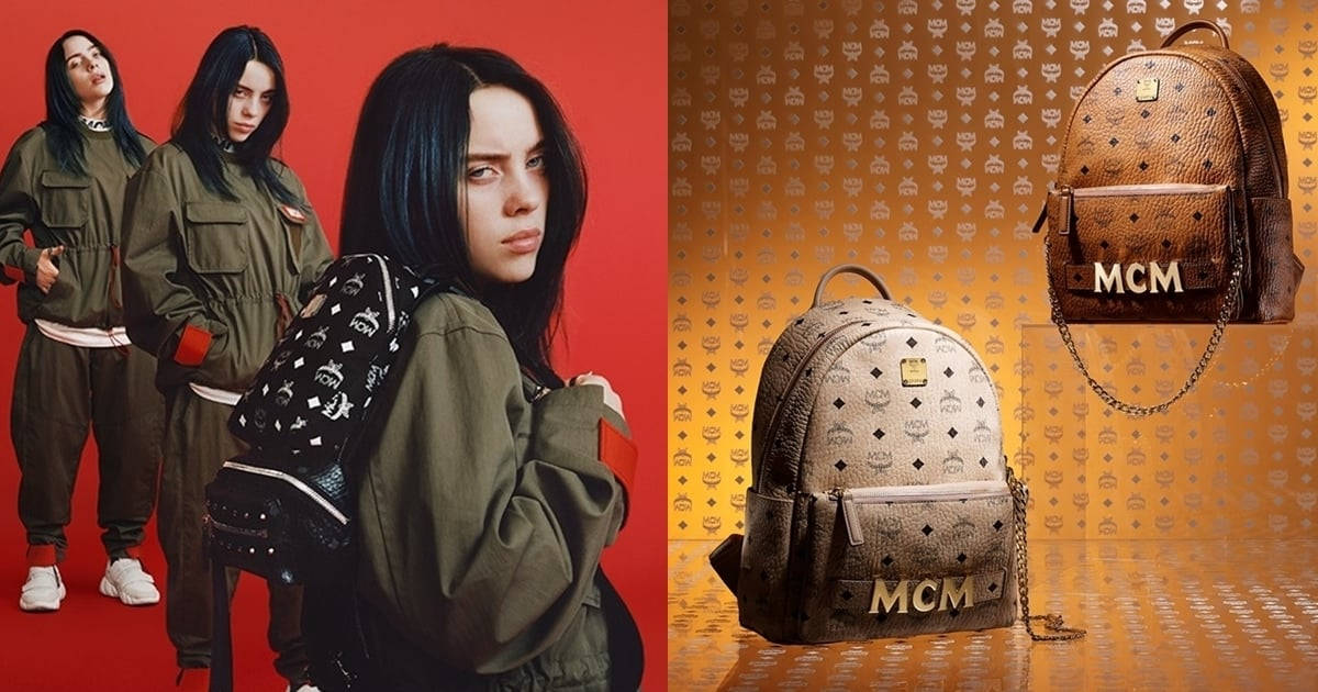 Billieeilish Hält Einen Mcm Rucksack. Wallpaper