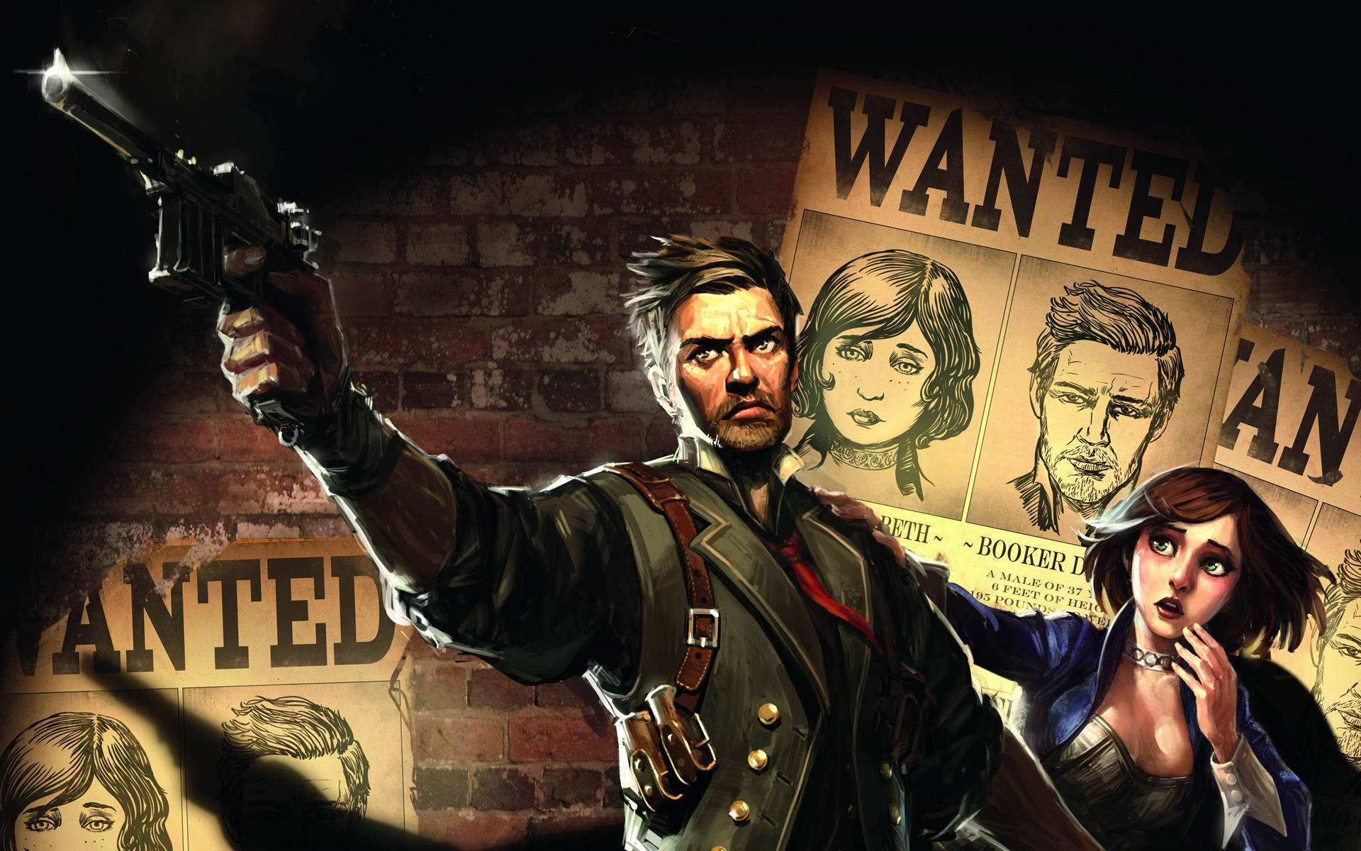 Bioshockinfinite Efterlyst Affisch Wallpaper