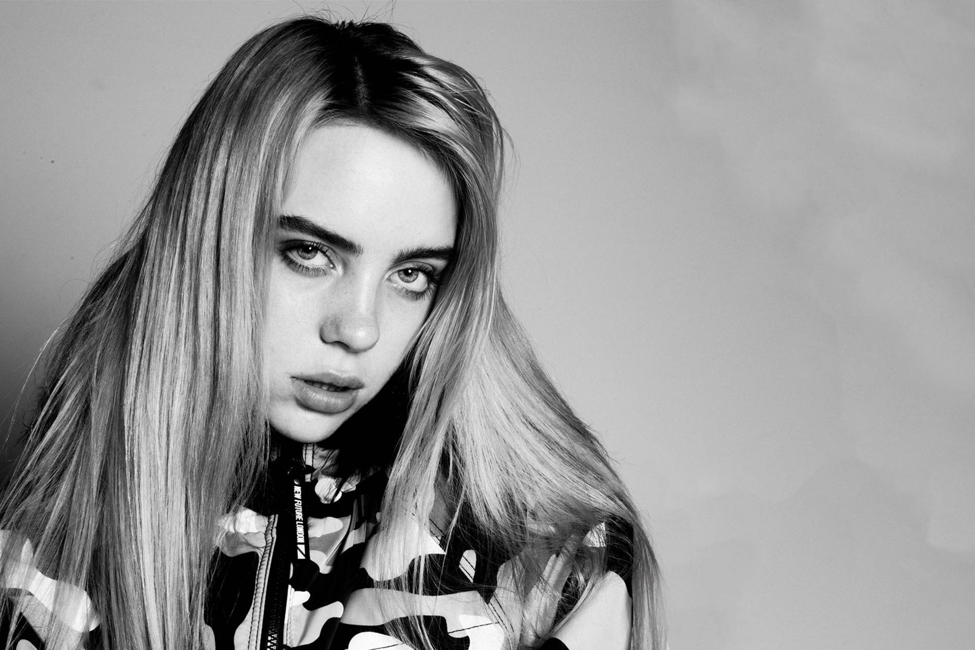 Sort Og Hvid Billie Eilish 4k Wallpaper