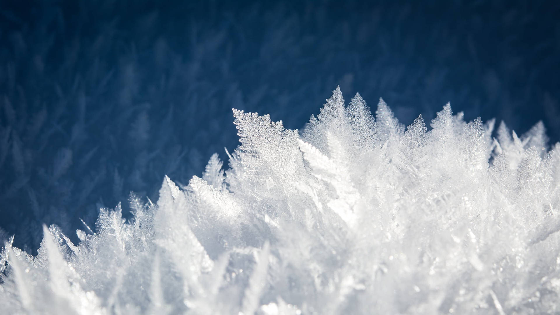 Estéticaazul De Cristais De Neve. Papel de Parede