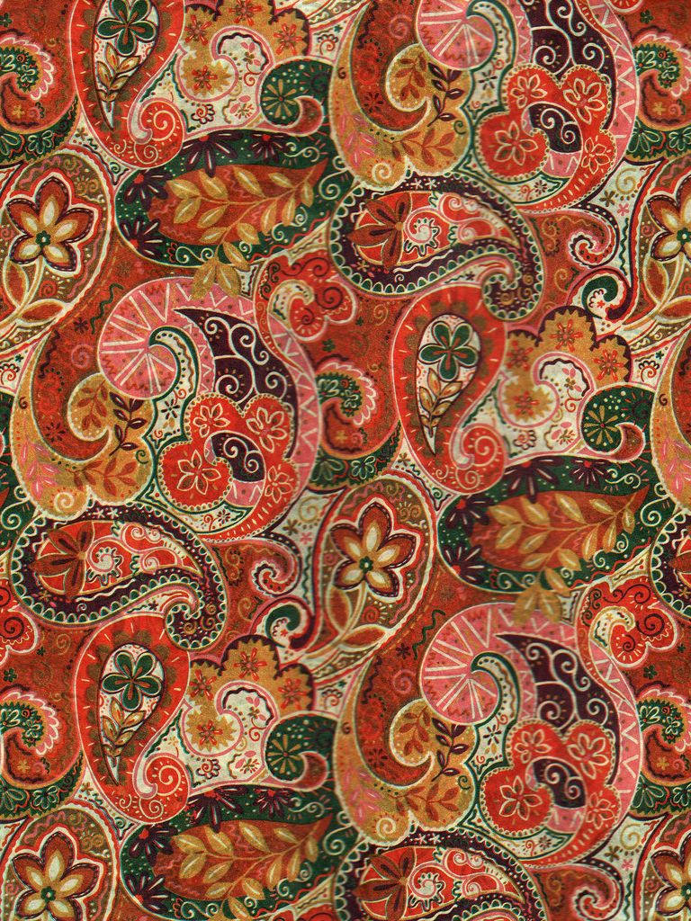 Estampasde Paisley Com Estilo Boho Aesthetic. Papel de Parede