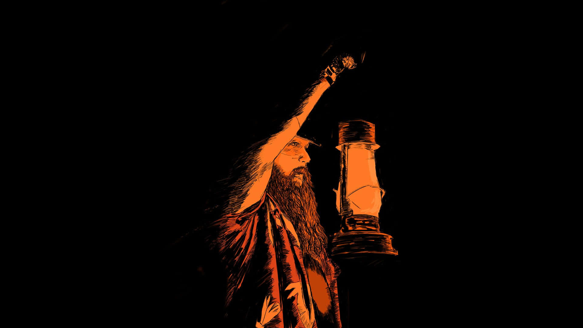 Braywyatt-lampa Mörk Aestetisk Fotografi. Wallpaper