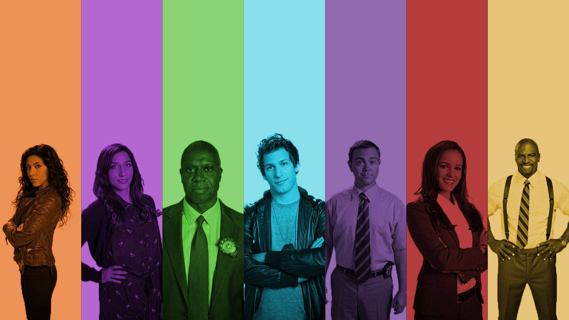 !Nyd de retro vibes af Brooklyn Nine Nine! Wallpaper