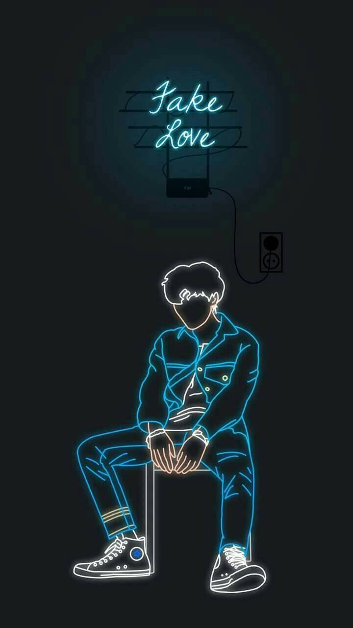 BTS Anime Fake Love Wallpaper