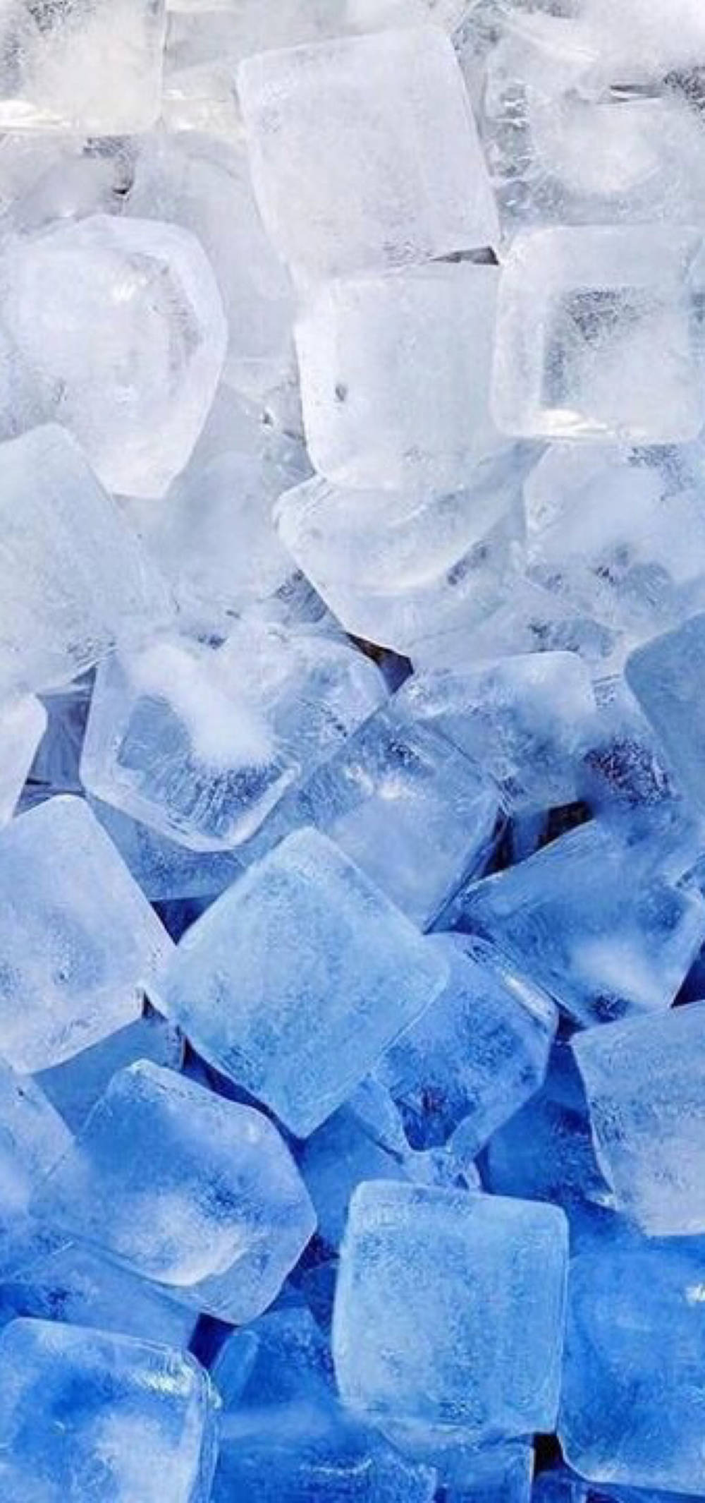 Cubosde Gelo Gelados Azul Estética Tumblr Papel de Parede