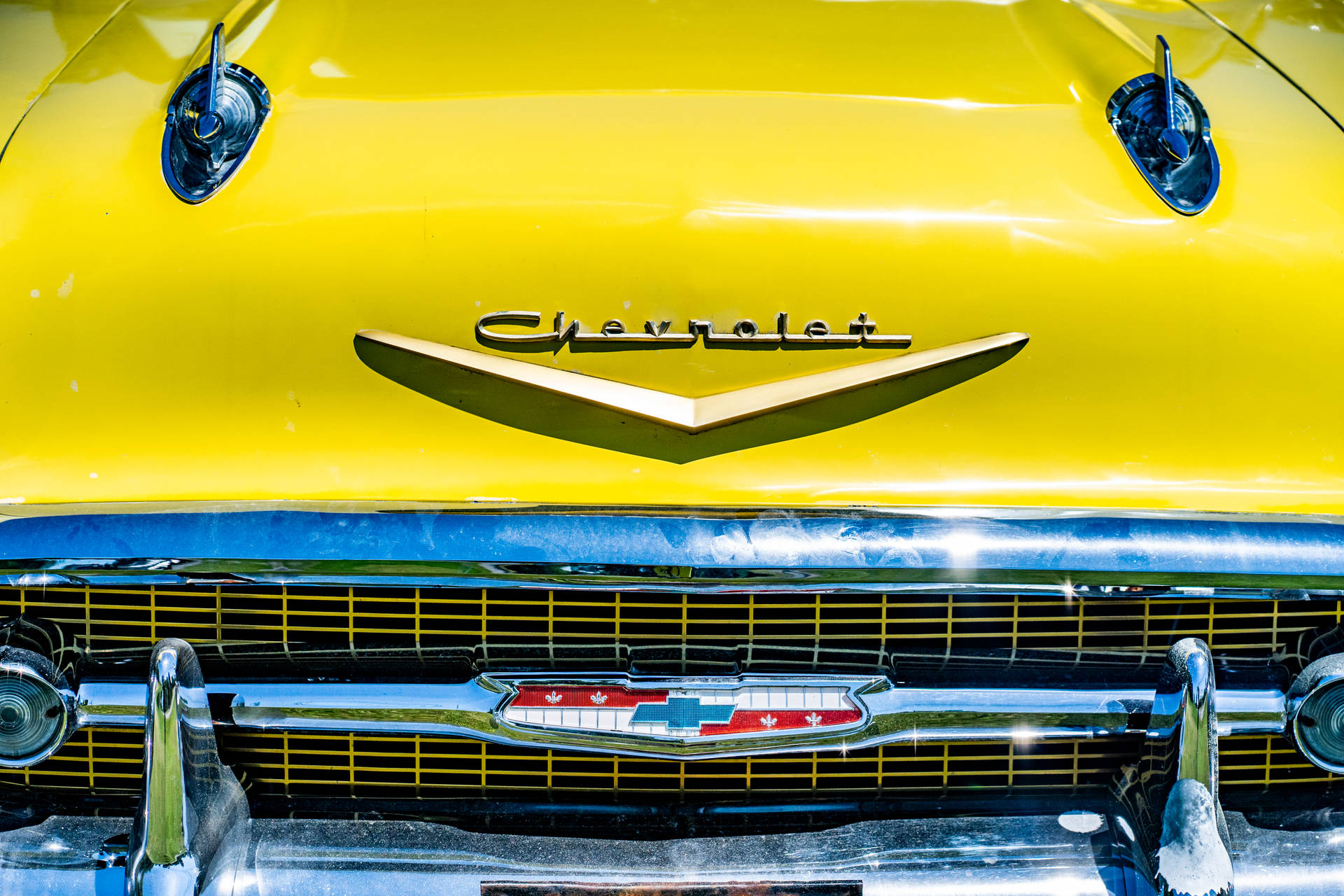 Classico Logo Chevrolet Degli Anni '50 Sfondo