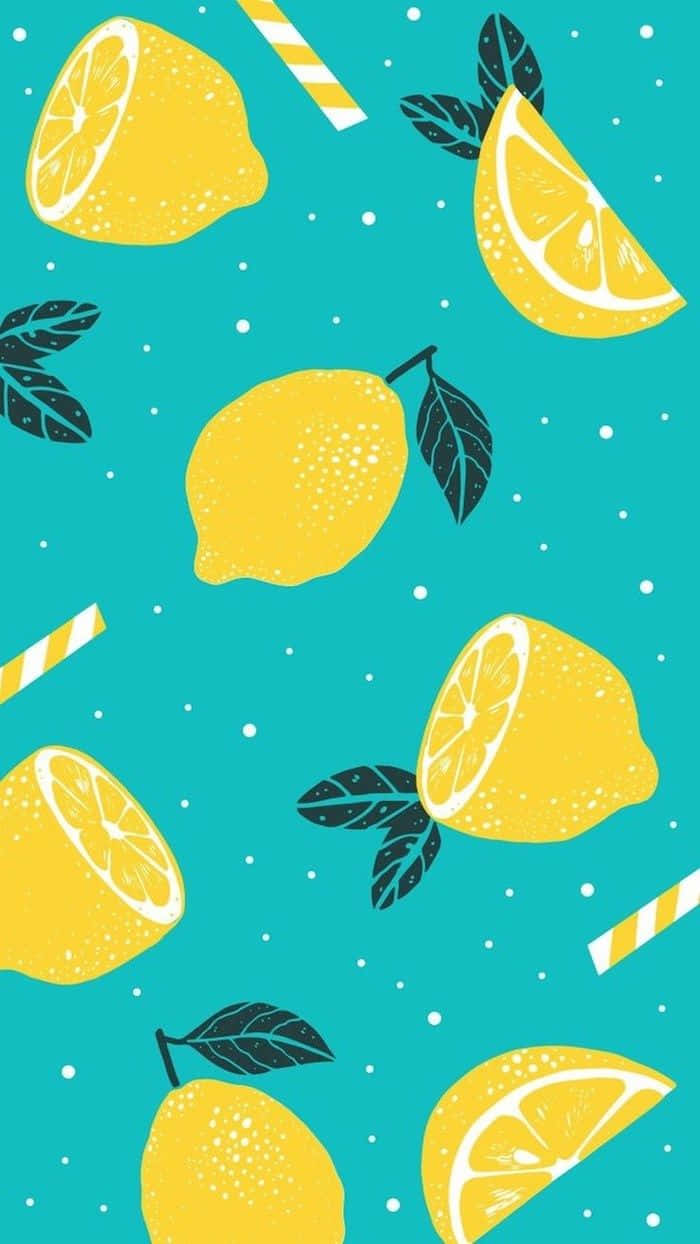 Patrónde Limones Y Pajitas Fondo de pantalla