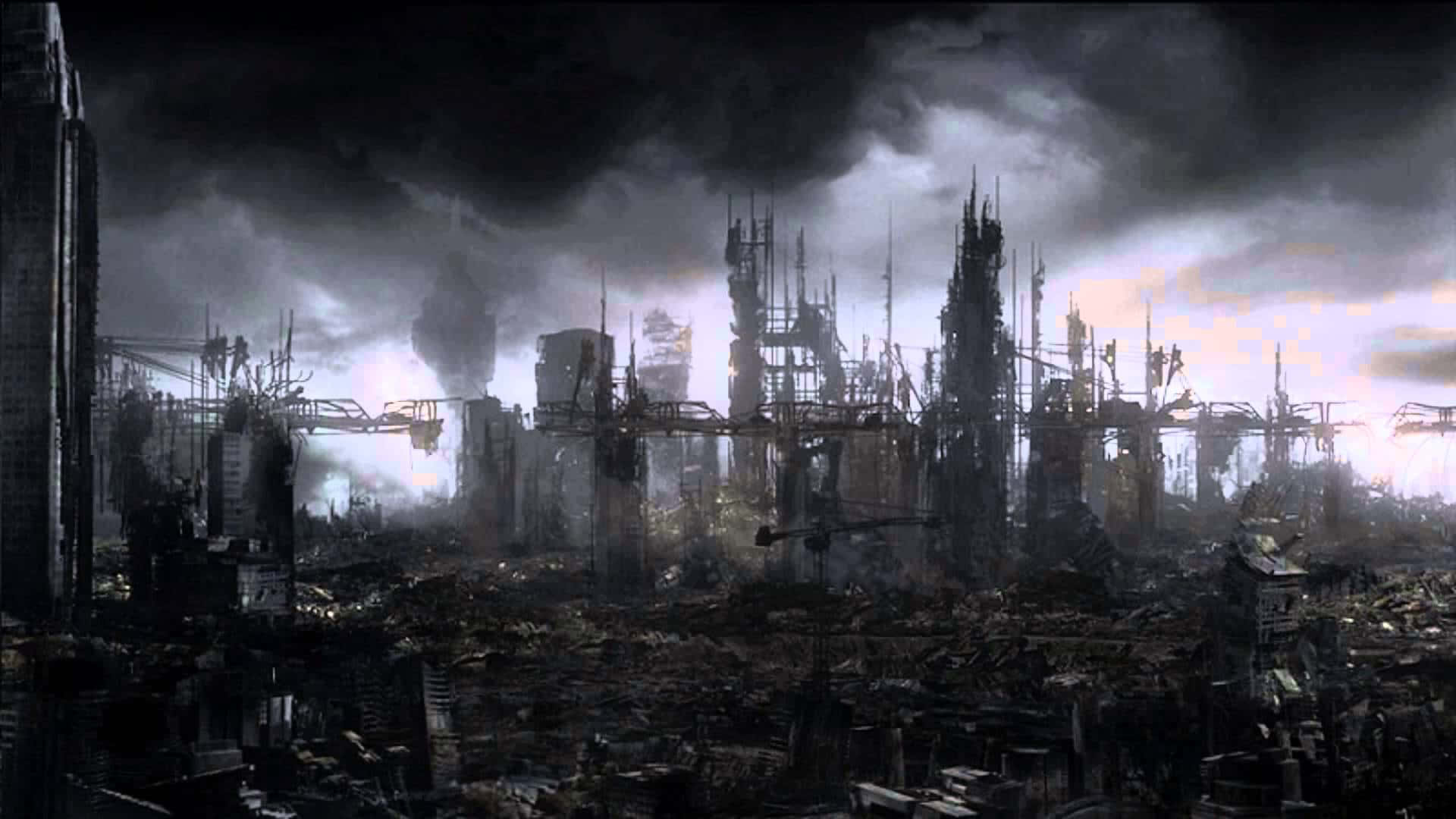 Desolate Wasteland City Wallpaper