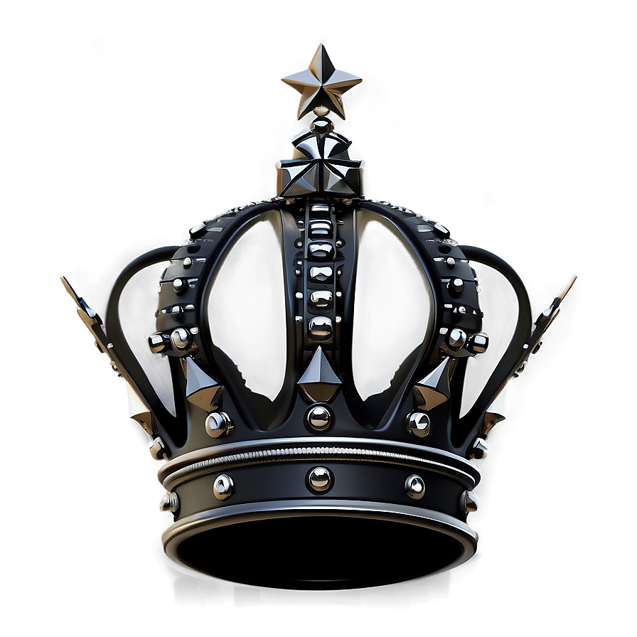 Detailed Black Crown Png Udo11 PNG