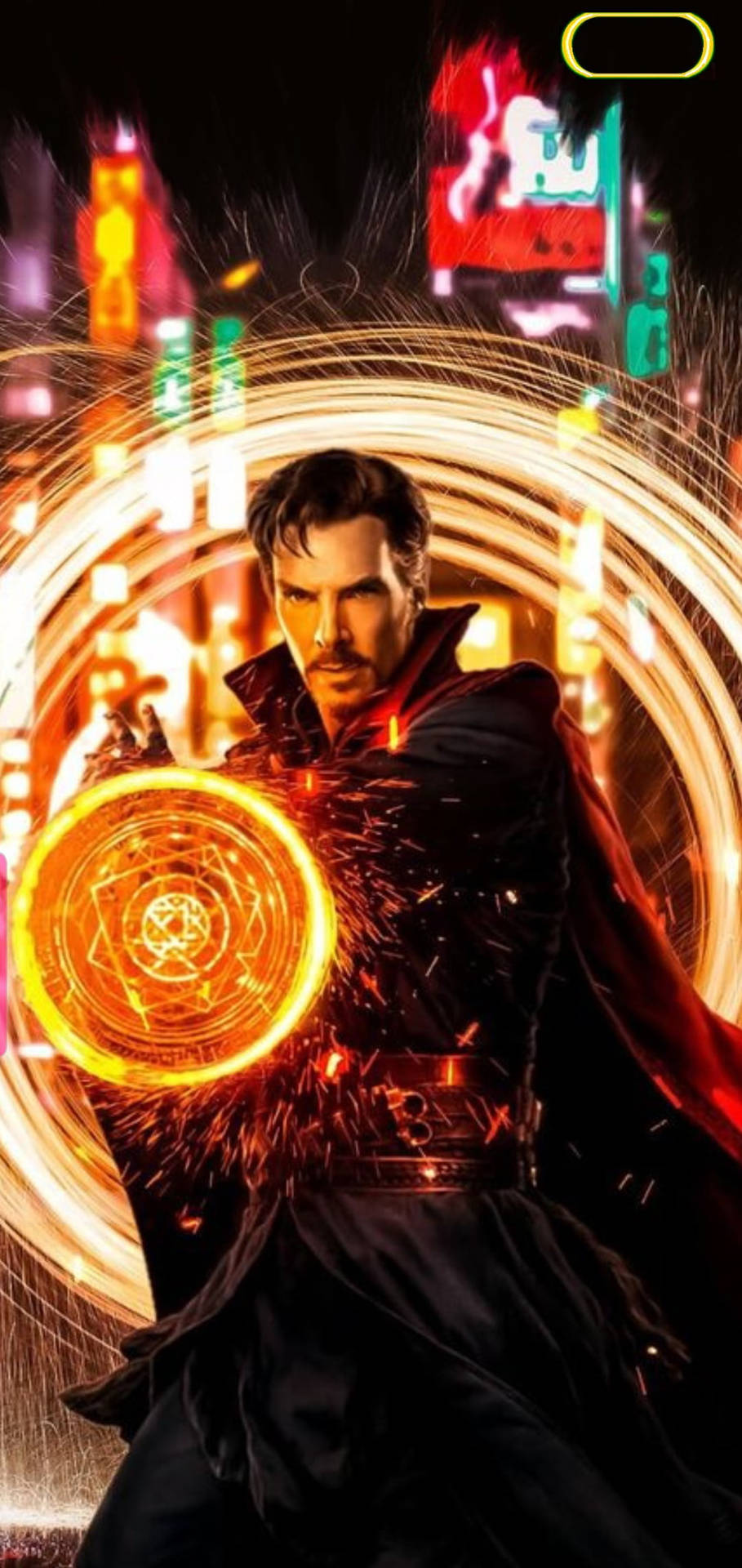 Drstrange Suddig Stad Bakgrund. Wallpaper