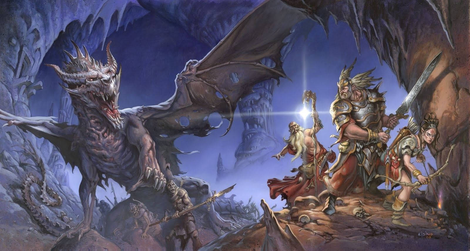 Forge Your Own Path in the Dungeons And Dragons Cave Adventure Wallpaper