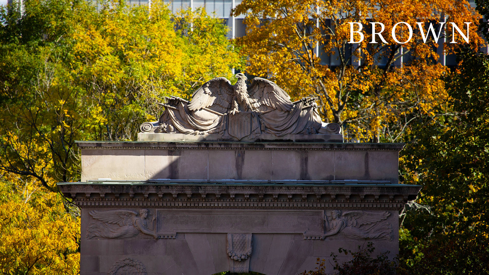 Majestic Eagle Arch at Brown University Wallpaper