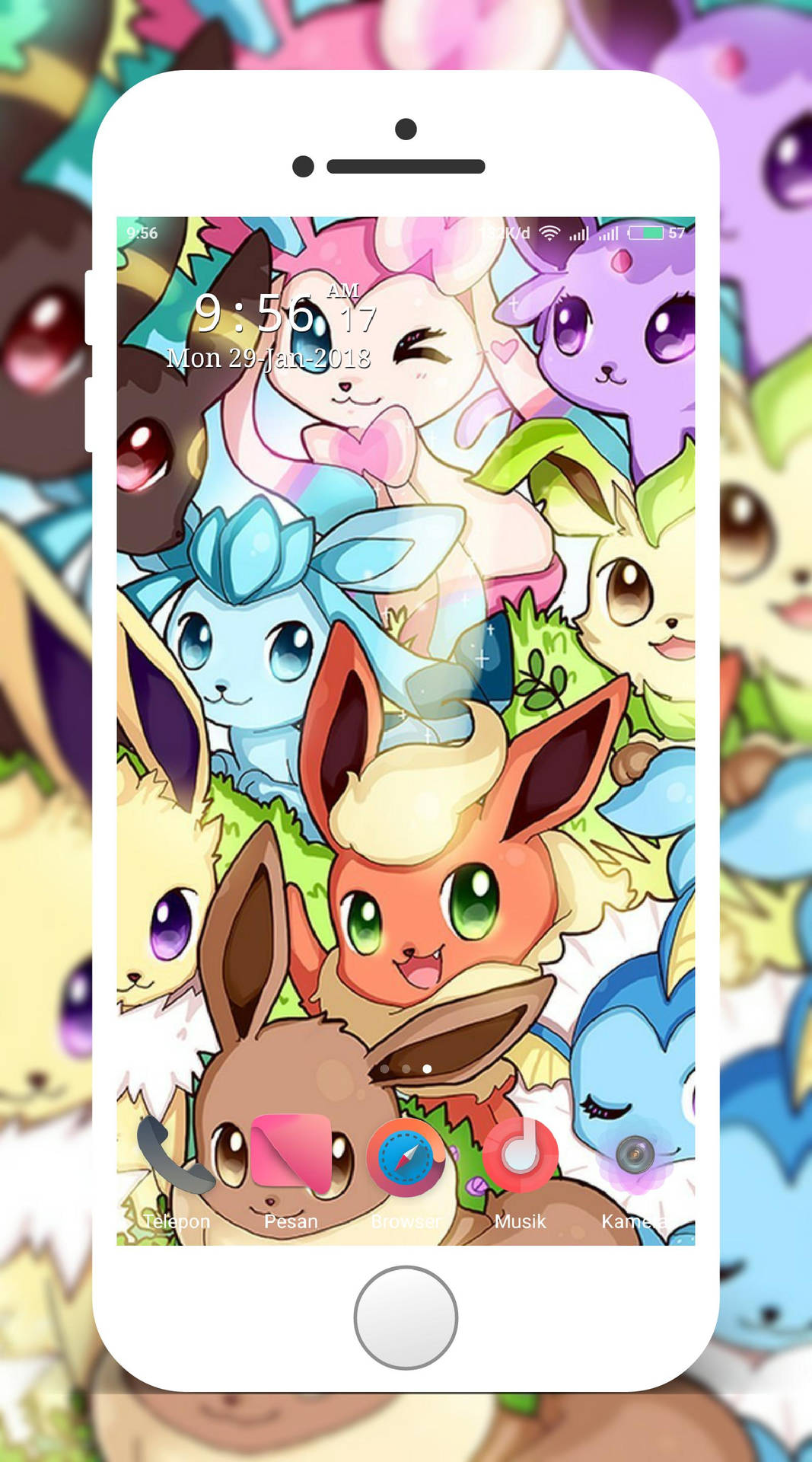 Dekorer din iPhone med Eevees sødme. Wallpaper