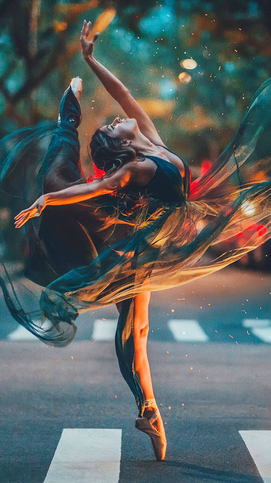 Elevardança Bailarina De Ballet Na Rua. Papel de Parede