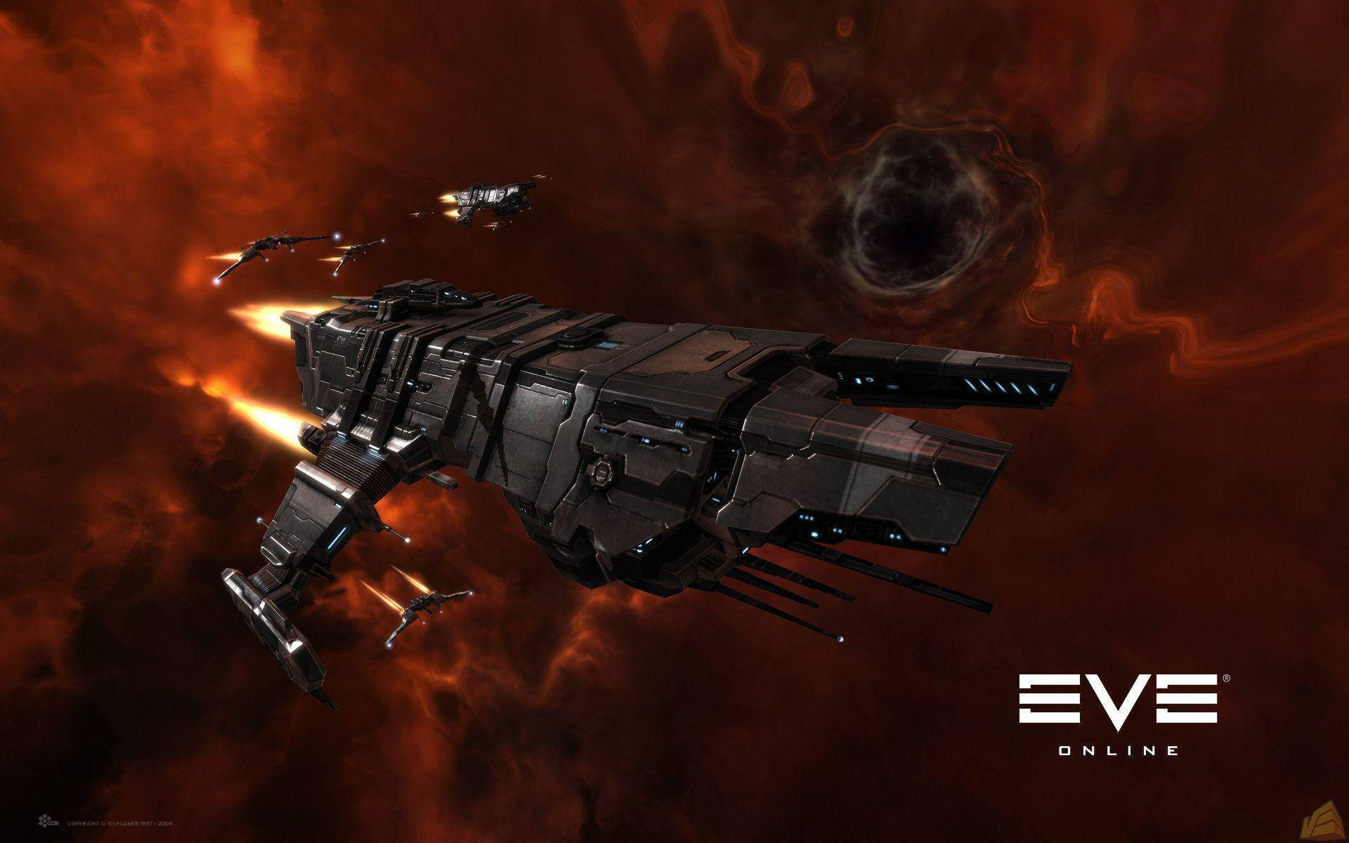 Fundode Tela Para Computador Ou Celular: Nave Espacial Preta Do Eve Online. Papel de Parede