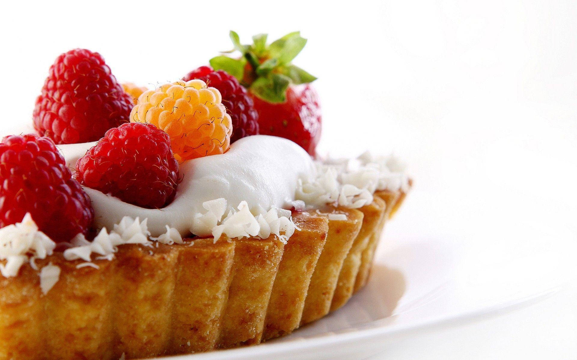 Fruity Tart Desserts Wallpaper