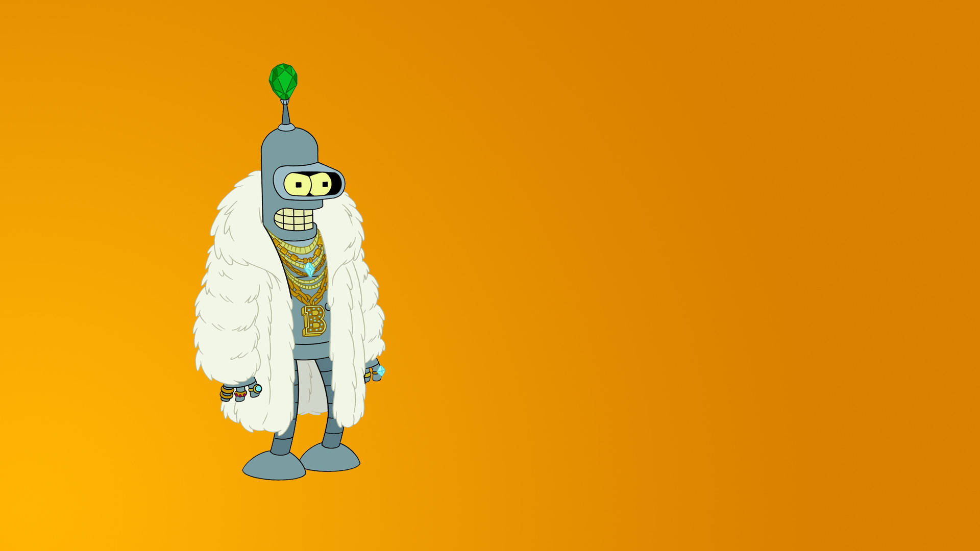 Futurama Bender Orange Artwork Wallpaper