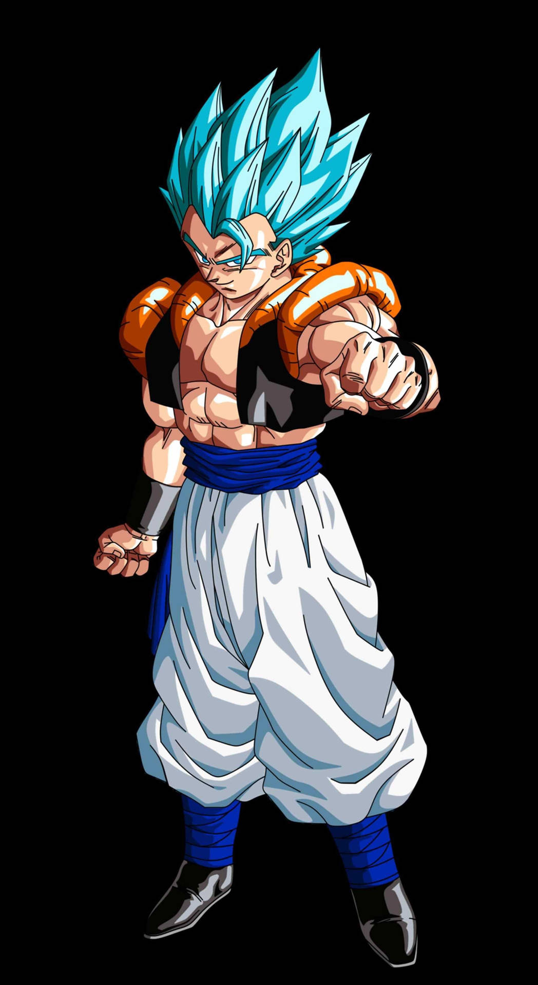 The powerful Super Saiyan Blue Gogeta. Wallpaper